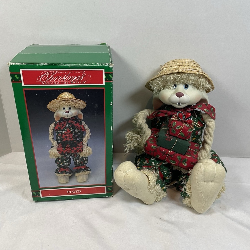 House of Lloyd Christmas Around the World Floyd Bunny Rabbit Doll with Box